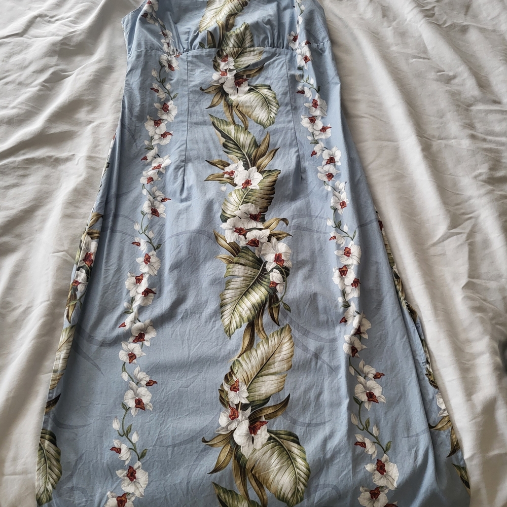 Floral Blue Maxi Dress